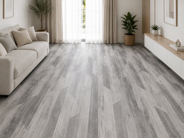 Linoleum Model Hungarian 990, Latime 200 cm, Gri 200 x 400