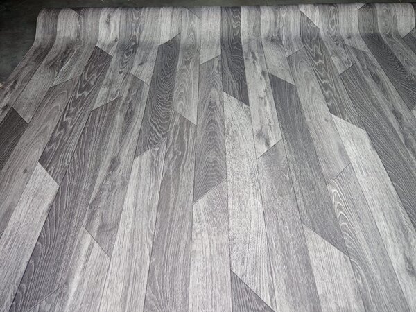 Linoleum Model Hungarian 990, Latime 200 cm, Gri 200 x 400