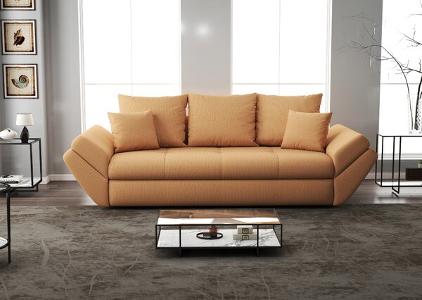 Canapea extensibilă dumonde cu ladă de depozitare Loana Enjoy Mango 250x100 cm