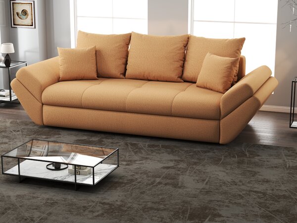 Canapea extensibilă dumonde cu ladă de depozitare Loana Enjoy Mango 250x100 cm