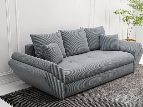 Canapea extensibilă dumonde cu ladă de depozitare Loana Zoom Grey 250x100 cm