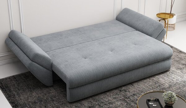 Canapea extensibilă dumonde cu ladă de depozitare Loana Zoom Grey 250x100 cm