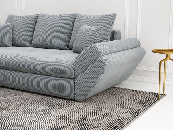 Canapea extensibilă dumonde cu ladă de depozitare Loana Zoom Grey 250x100 cm