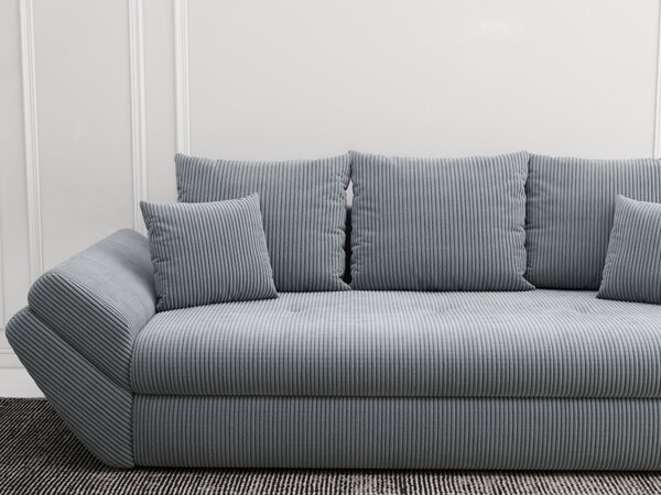 Canapea extensibilă dumonde cu ladă de depozitare Loana Zoom Grey 250x100 cm