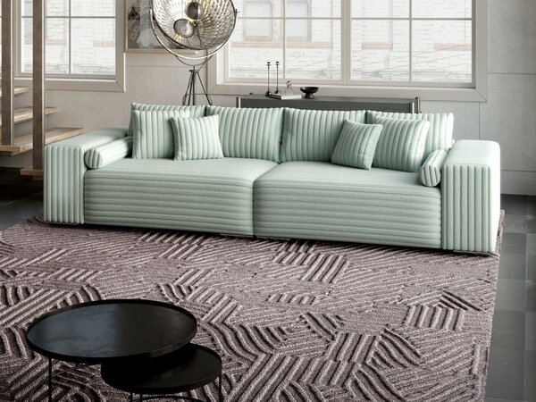 Canapea extensibilă dumonde cu ladă de depozitare Marbela Ambience Mint XXL 295x120 cm