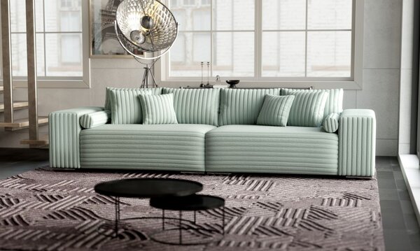 Canapea extensibilă dumonde cu ladă de depozitare Marbela Ambience Mint XXL 295x120 cm