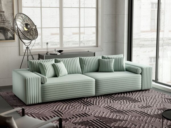 Canapea extensibilă dumonde cu ladă de depozitare Marbela Ambience Mint XXL 295x120 cm