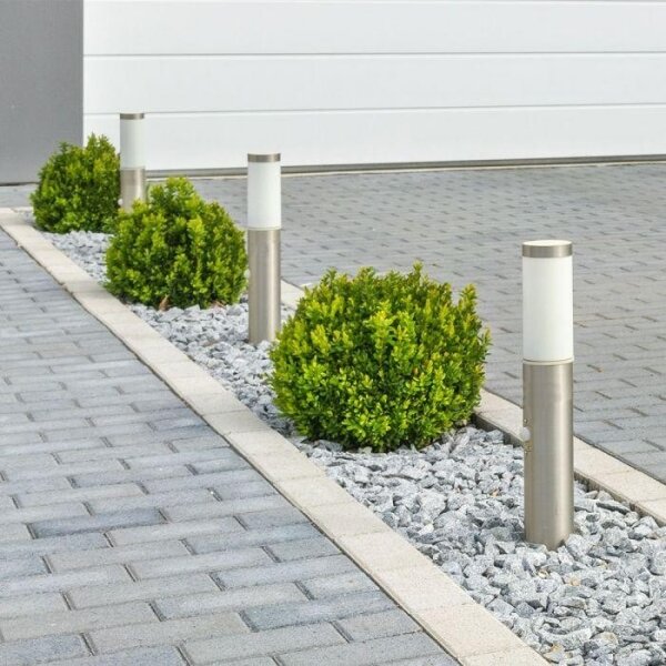 Lampă de exterior cu senzor 1xE27/60W/230V IP44 45cm crom mat