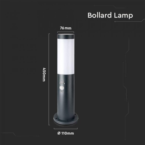 Lampă de exterior cu senzor 1xE27/60W/230V IP44 45cm antracit