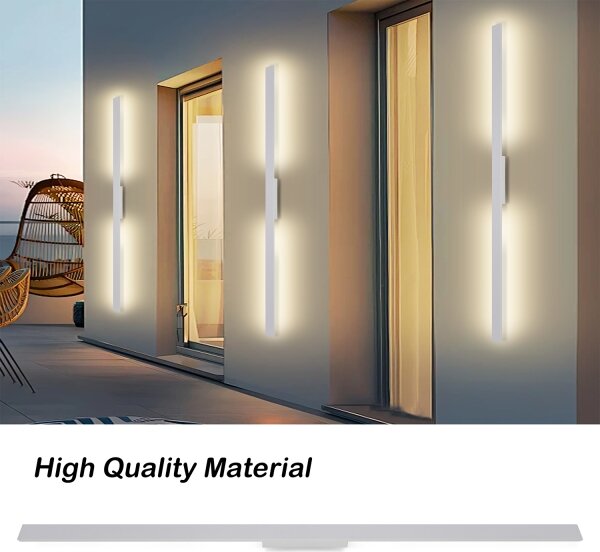 Brilagi - aplică de perete LED pentru exterior LUNA LED/30W/230V 3000K IP65 150 cm albă CRI 90