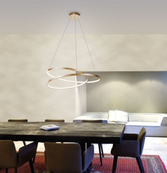 Lustră LED dimabilă pe cablu ROMAN LED/40W/230V aurie Paul Neuhaus 2474-12
