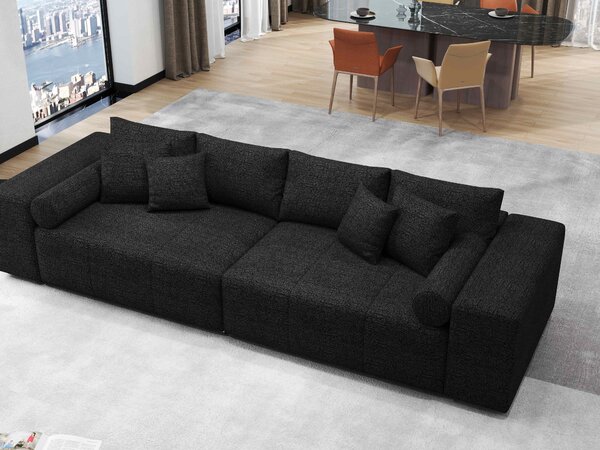 Canapea extensibilă dumonde cu ladă de depozitare Marbela Enjoy Black XXL 295x120 cm
