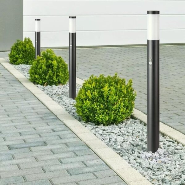 Lampă de exterior cu senzor 1xE27/60W/230V IP44 110cm neagră