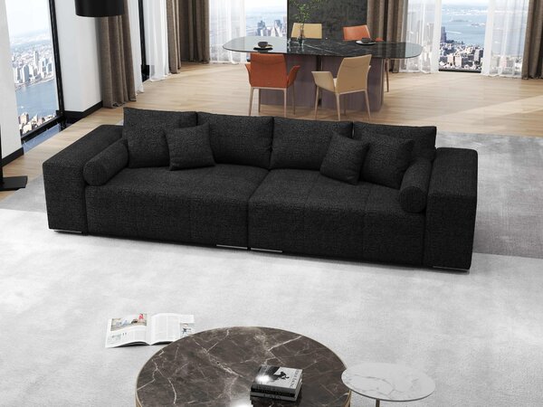 Canapea extensibilă dumonde cu ladă de depozitare Marbela Enjoy Black XXL 295x120 cm