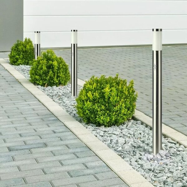 Lampă de exterior cu senzor 1xE27/60W/230V IP44 110cm crom mat