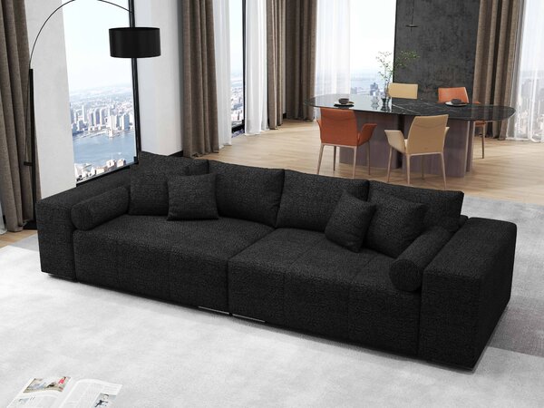 Canapea extensibilă dumonde cu ladă de depozitare Marbela Enjoy Black XXL 295x120 cm