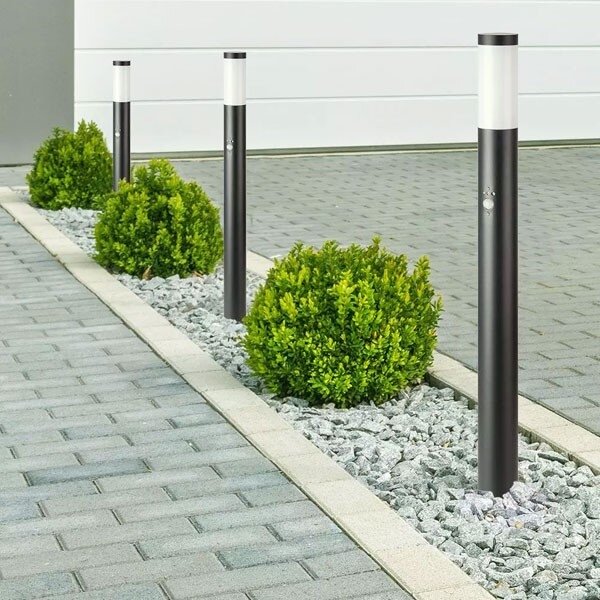 Lampă de exterior cu senzor 1xE27/60W/230V IP44 80cm neagră