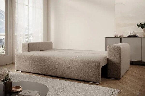 Canapea extensibilă dumonde cu ladă de depozitare Marbela Bej 245x100 cm