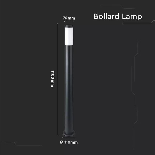 Lampă de exterior 1xE27/60W/230V IP44 110cm neagră