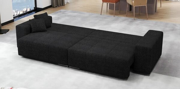 Canapea extensibilă dumonde cu ladă de depozitare Marbela Enjoy Black XXL 295x120 cm