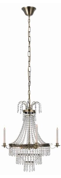 Lustră de cristal pe lanț MARIELUND 3xE14/40W/230V alamă Markslöjd 105157