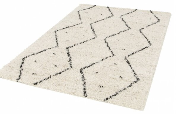 Covor Belgian Sufragerie Dormitor, Model Gent 51497 361 , Dreptunghiular, Crem Negru 160 x 230, Dreptunghi, Crem
