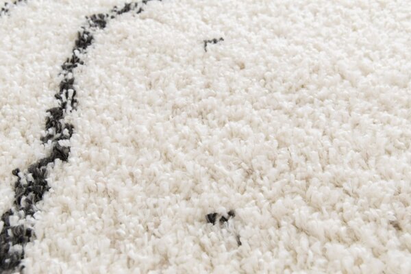 Covor Belgian Sufragerie Dormitor, Model Gent 51497 361 , Dreptunghiular, Crem Negru 160 x 230, Dreptunghi, Crem