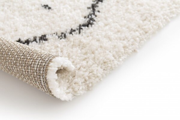 Covor Belgian Sufragerie Dormitor, Model Gent 51497 361 , Dreptunghiular, Crem Negru 160 x 230, Dreptunghi, Crem