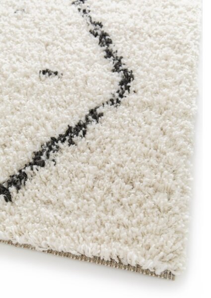 Covor Belgian Sufragerie Dormitor, Model Gent 51497 361 , Dreptunghiular, Crem Negru 160 x 230, Dreptunghi, Crem