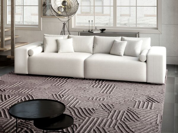 Canapea extensibilă dumonde cu ladă de depozitare Marbela Zoom Cream XXL 295x120 cm