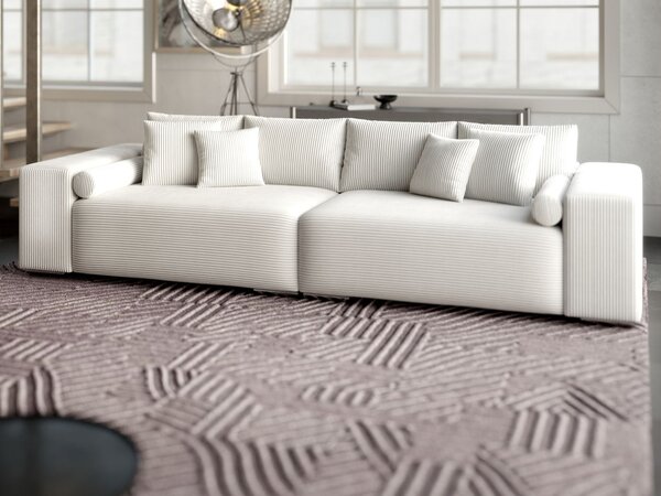 Canapea extensibilă dumonde cu ladă de depozitare Marbela Zoom Cream XXL 295x120 cm