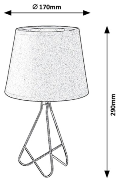 Rabalux - Lampă de birou 1xE14/40W/230V negru/auriu