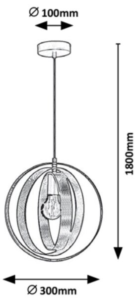 Lustră pe cablu Rabalux 1xE27/60W/230V