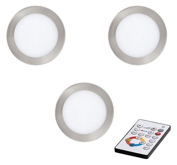 SET 3x corp de iluminat LED dimabil încastrat Eglo 78737 TINUS LED/17W/230V + telecomandă