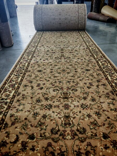 Traversa Hol, Model Clasic 1555 110, Festonata Latime 150 cm, Crem Bej 150 x 200