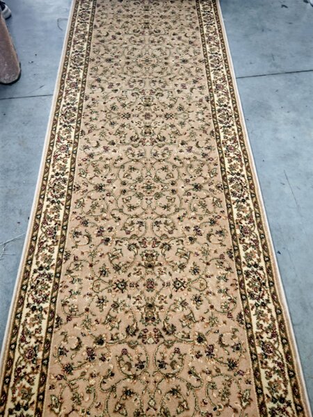 Traversa Hol, Model Clasic 1555 110, Festonata, Latime 100 cm, Crem Bej 100 x 200