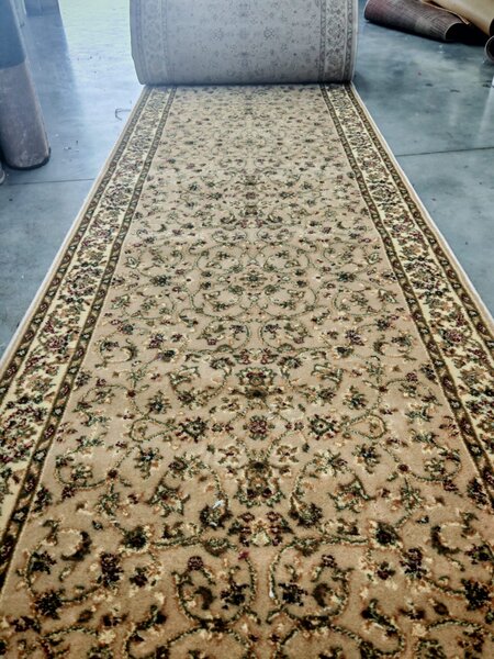 Traversa Hol, Model Clasic 1555 110, Festonata Latime 150 cm, Crem Bej 150 x 200