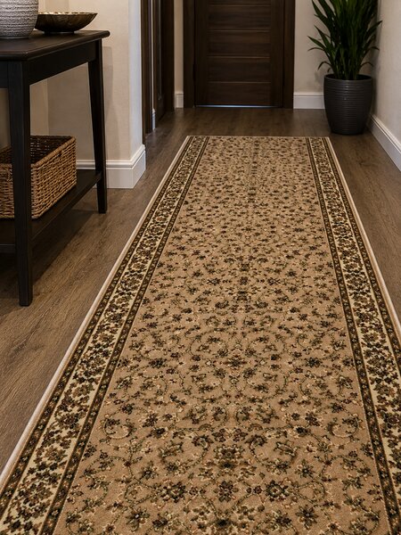 Traversa Hol, Model Clasic 1555 110, Festonata Latime 150 cm, Crem Bej 150 x 200