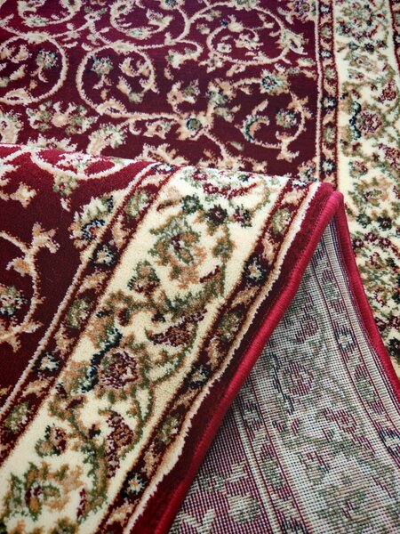 Traversa Hol, Model Clasic 1555 210, Festonata Latime 60 cm, Rosu 60 x 800