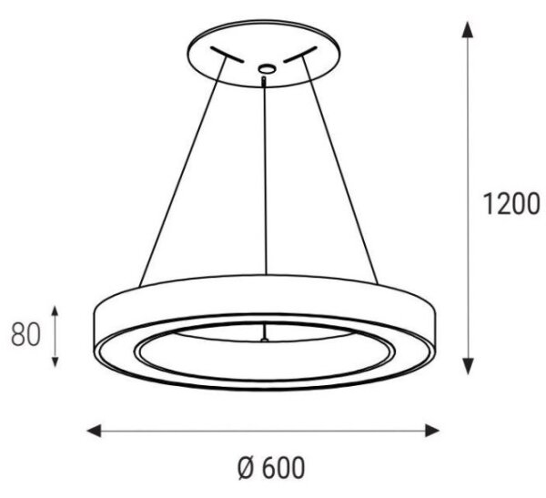 Lustră LED pe cablu SATURN LED/50W/230V 3000/4000K albă LED2