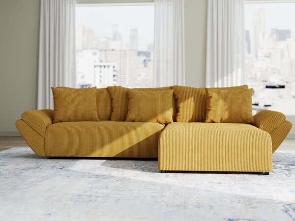 Colțar extensibil dumonde cu ladă de depozitare Berlin Zoom Mustar 280x185 cm II