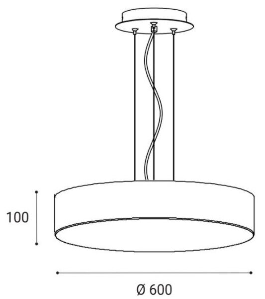 Lustră LED pe cablu MONO LED/60W/230V 3000/4000K albă LED2