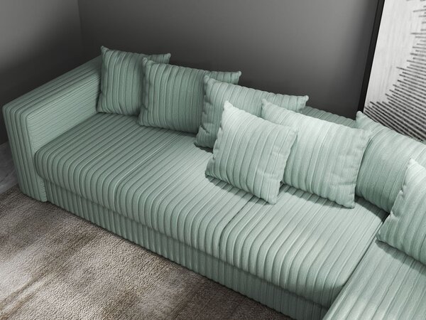 Colțar extensibil dumonde cu ladă de depozitare Gloria Ambience Mint II 320x183 cm