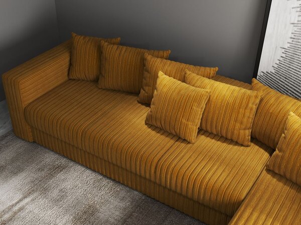 Colțar extensibil dumonde cu ladă de depozitare Gloria Ambience Mustar II 320x183 cm