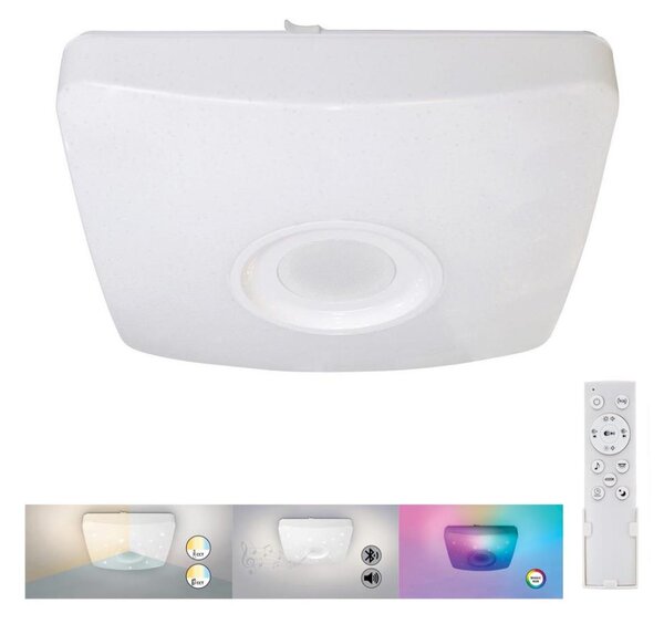 Rabalux - Plafonieră LED RGB dimmabilă cu difuzor, 18W/230V + telecomandă