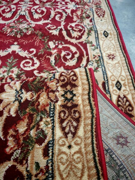Traversa Hol, Model Clasic 15002 210, Festonata Latime 120 cm, Rosu 120 x 900