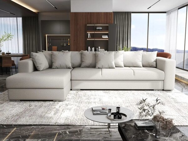 Colțar extensibil dumonde cu ladă de depozitare Gloria Enjoy Beige 320x183 cm
