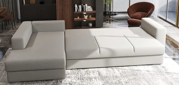 Colțar extensibil dumonde cu ladă de depozitare Gloria Enjoy Beige 320x183 cm