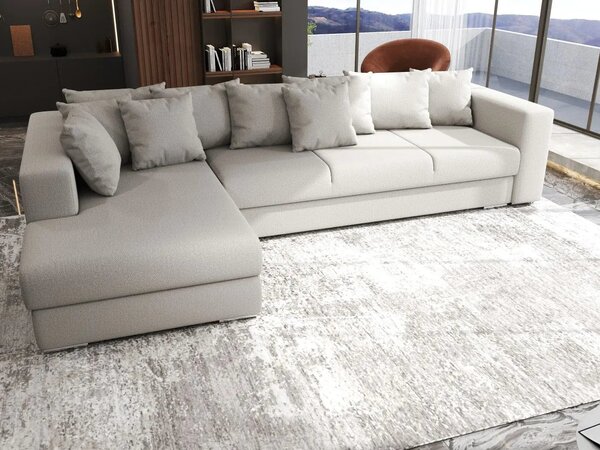 Colțar extensibil dumonde cu ladă de depozitare Gloria Enjoy Beige 320x183 cm