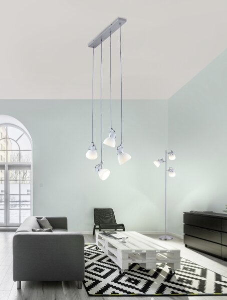Lustră pe cablu GINELLI 4xE14/28W/230V Trio